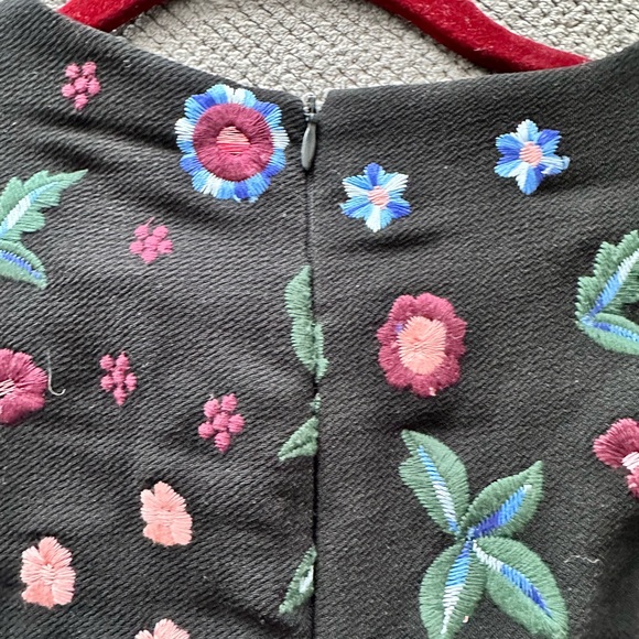 ZARA Black Embroidered Floral Mini Dress NWT Ref 4786/245 Blogger Fav Large L - Picture 11 of 14